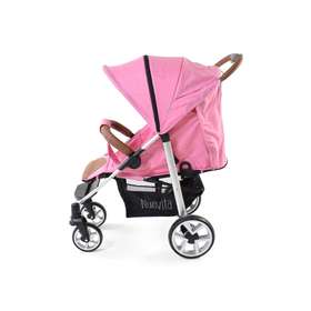 Прогулочная коляска Nuovita Corso, цвет: Розовый/Серебряный