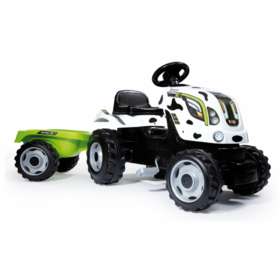 Трактор педальный с прицепом Smoby Farmer XL с прицепом, пятнистый  арт. 710113