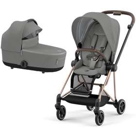 Коляска 2 в 1 Cybex Mios III Soho Grey на шасси Rosegold