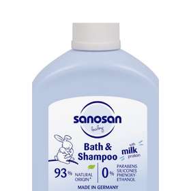 Sanosan Средство для купания и шампунь с молочным протеином, 50 мл