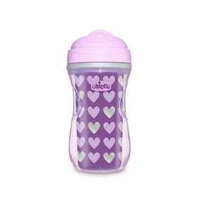 Чашка-поильник с двойными стенками Chicco Active Cup 14мес+ (носик-ободок) Фиолетовый, 266 мл, 340728968