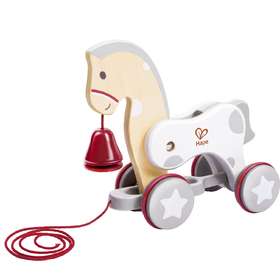 Hape Игрушка каталка для малышей Пони на веревочке E0367_HP