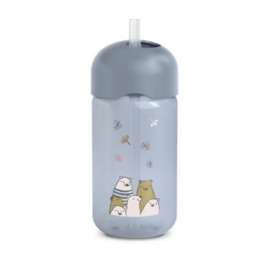Поильник детский Suavinex Bear 340 мл. с трубочкой Blue