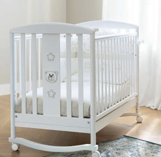 Кроватка Little Royal Baby (белый/серо-песочный), PALI