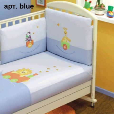 Комплект для кроватки Feretti Safari голубой (3 предмета)
